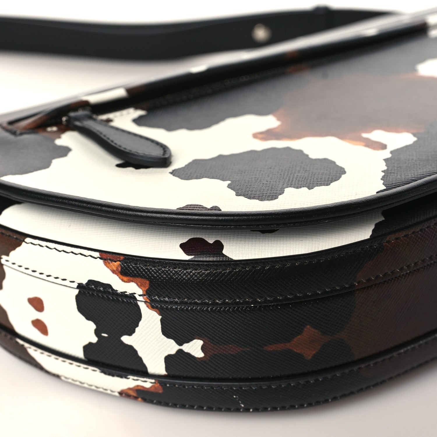 Burberry Calfskin Medium Camouflage Olympia Shoulder Bag Black 7 of 8