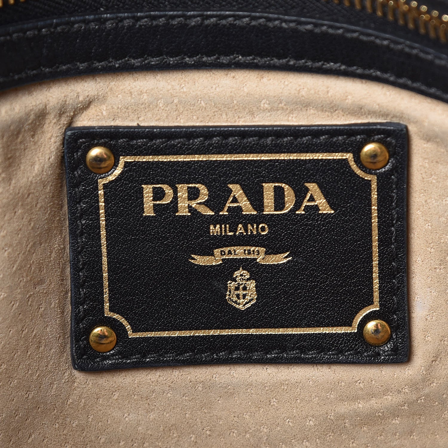 Prada Soft Calf Shopping Tote Black 7 of 15