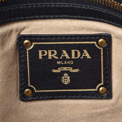 Prada Soft Calf Shopping Tote Black 7 of 15