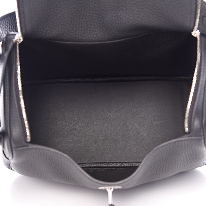 Hermes Taurillon Clemence Lindy 26 Black 5 of 11