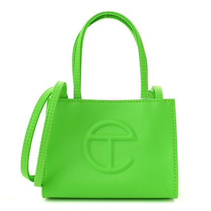 Telfar Vegan Leather Small Shopping Bag Highlighter Green 1 of 10
