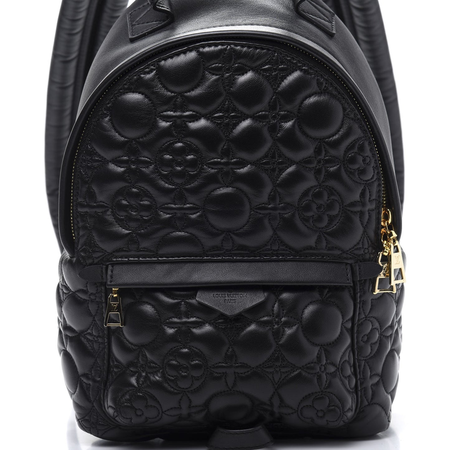 Lambskin Flower Matelasse Palm Springs Backpack PM Black