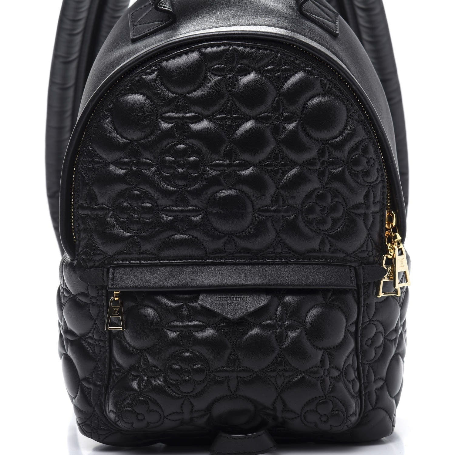 Louis Vuitton Lambskin Flower Matelasse Palm Springs Backpack PM Black 10 of 10