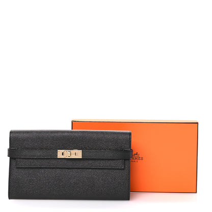 Hermes Epsom Kelly Longue Wallet Black 8 of 8