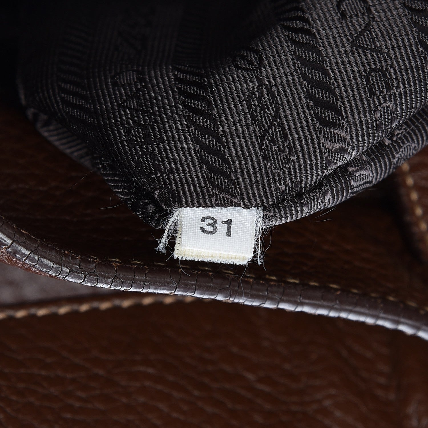 Prada Vitello Daino Side Pocket Hobo Bruciato 6 of 8