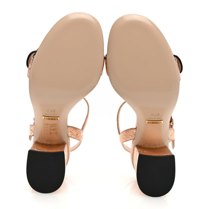 Gucci Galassia GG Marmont Ankle Wrap 75mm Sandals 37.5 Salmone 5 of 7