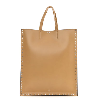 Celine Satinated Natural Calfskin Large Studs Vertical Cabas Sand 1 of 10