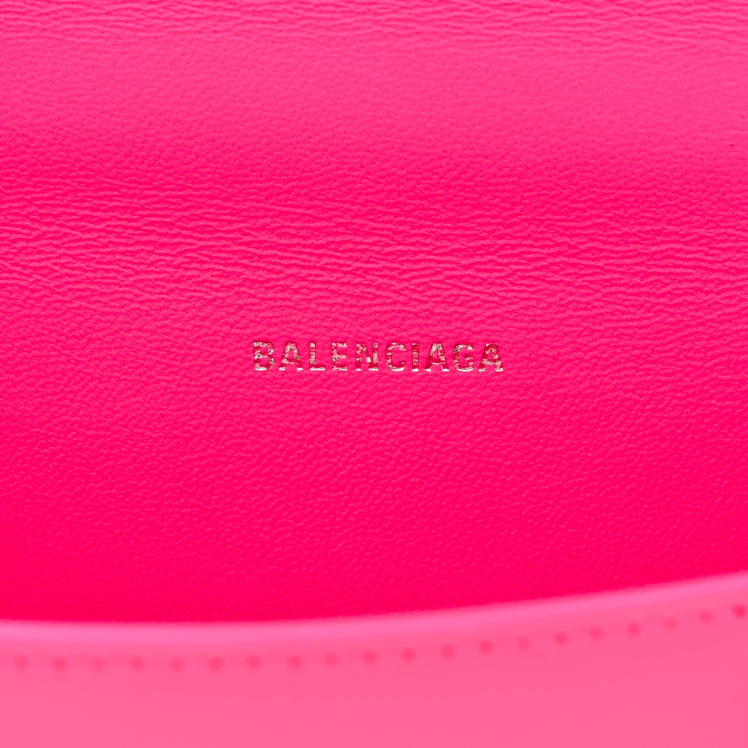 Balenciaga Shiny Box Calfskin Hourglass Top Handle Bag XS Hot Pink 6 of 13