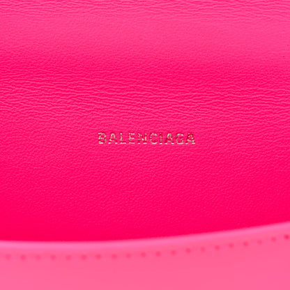 Balenciaga Shiny Box Calfskin Hourglass Top Handle Bag XS Hot Pink 6 of 13