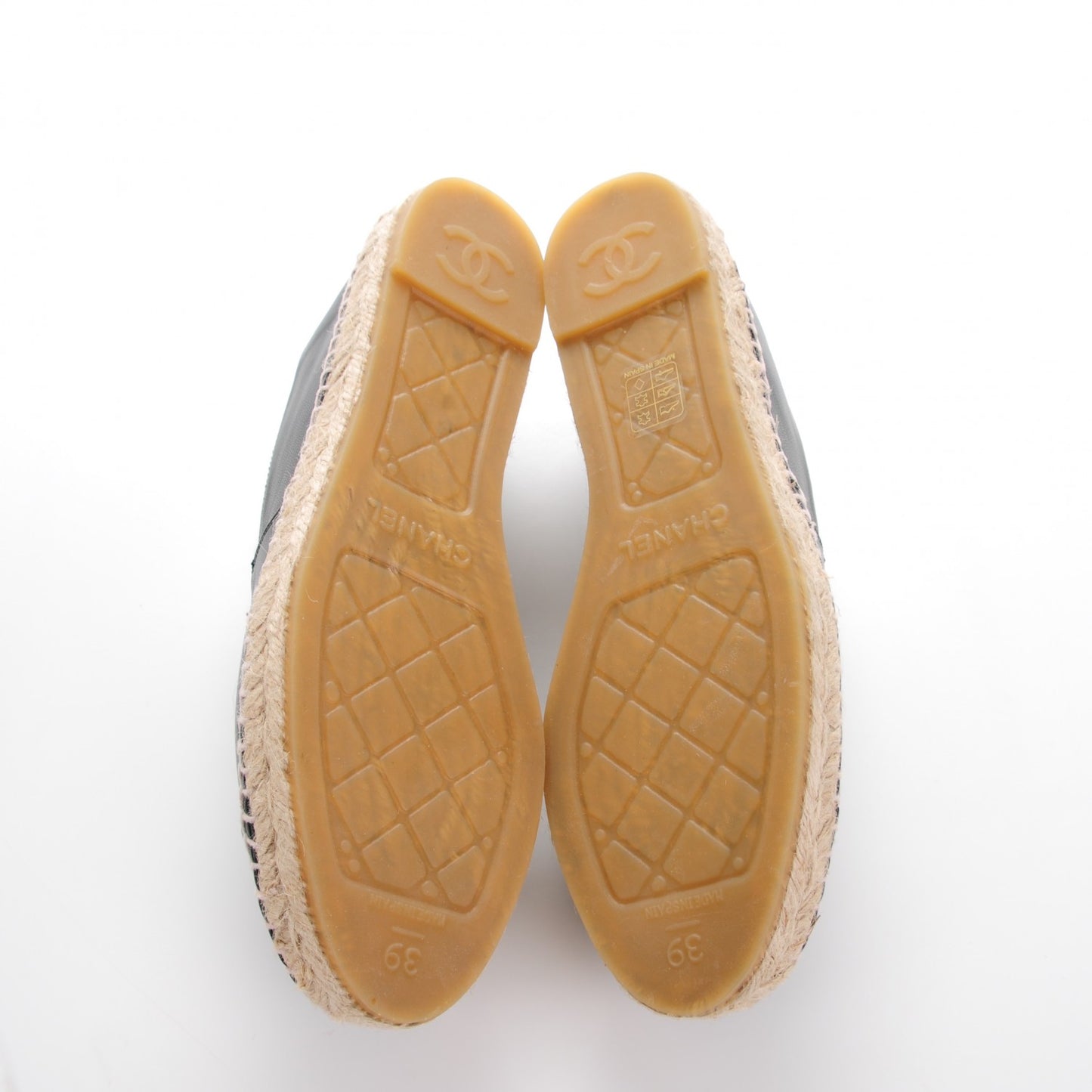 Lambskin CC Espadrilles 39 Black
