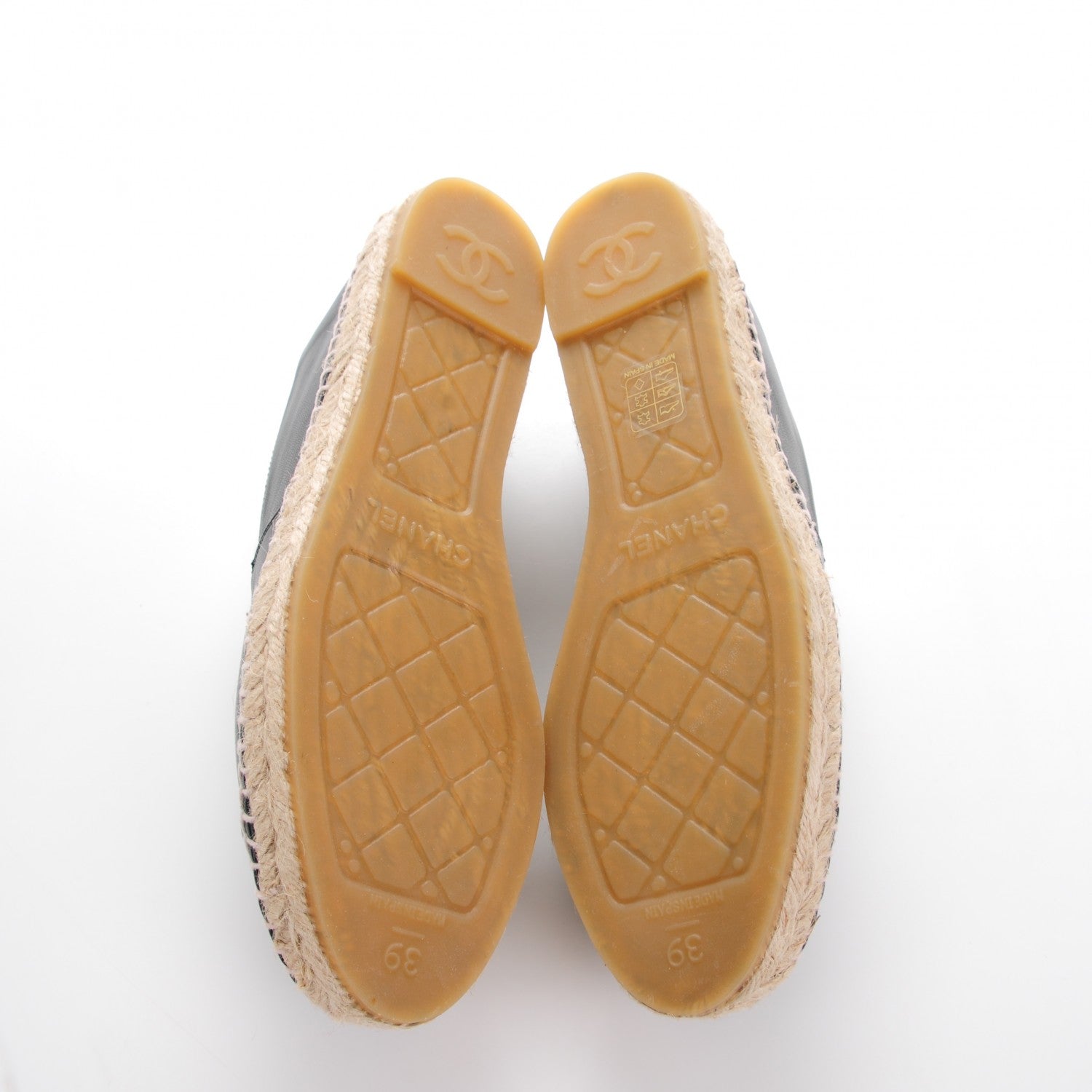 Chanel Lambskin CC Espadrilles 39 Black 8 of 9