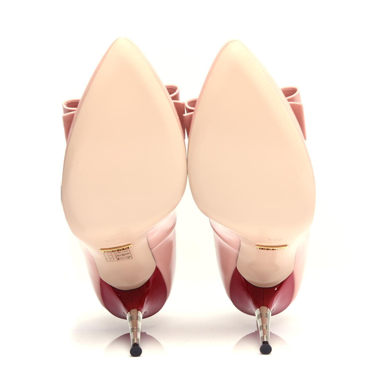 Gucci Patent GG Bow Sadie Spike High Heel Pumps 38.5 Perfect Pink 6 of 11