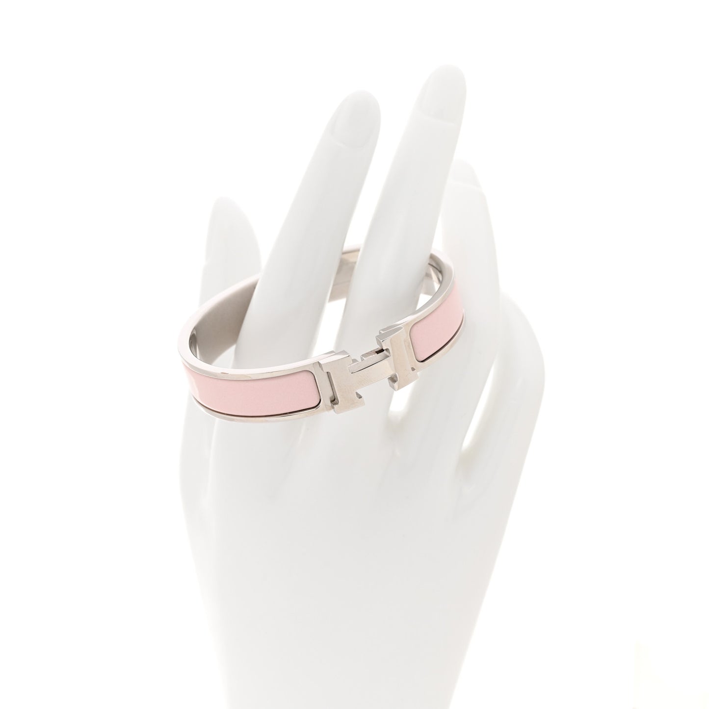 Enamel Narrow Clic Clac H Bracelet PM Rose Candeur