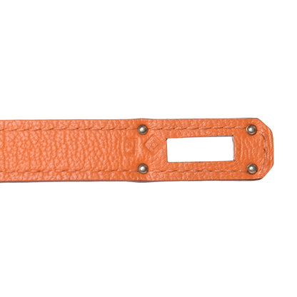 Hermes Chevre Mysore Kelly Longue Wallet Orange 7 of 8