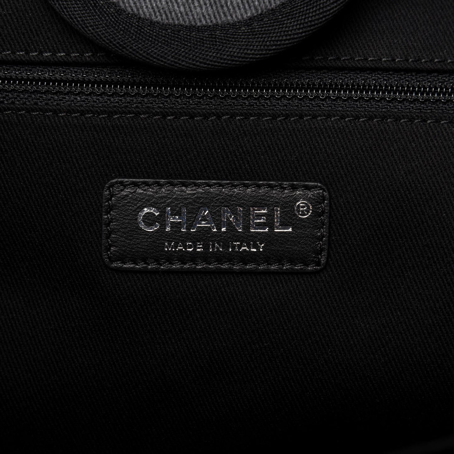 Canvas Sequin Large Deauville Tote Charcoal