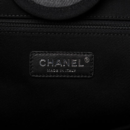 Chanel Canvas Sequin Large Deauville Tote Charcoal 8 of 9