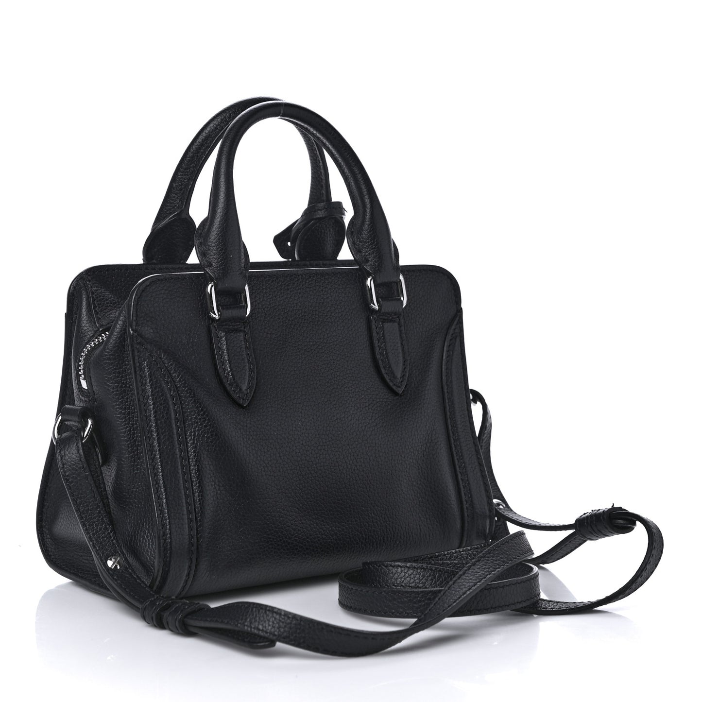 Pebbled Calfskin Mini Padlock Navy