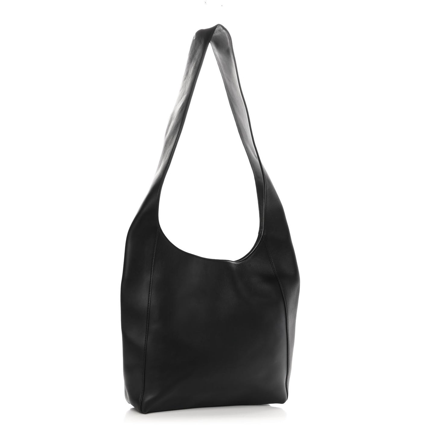 Calfskin Large Alix Padlock Zip Hobo Crossbody Bag Black