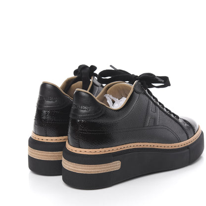 Hermes Patent Epsom Womens Polo Sneakers 35 Black 4 of 8