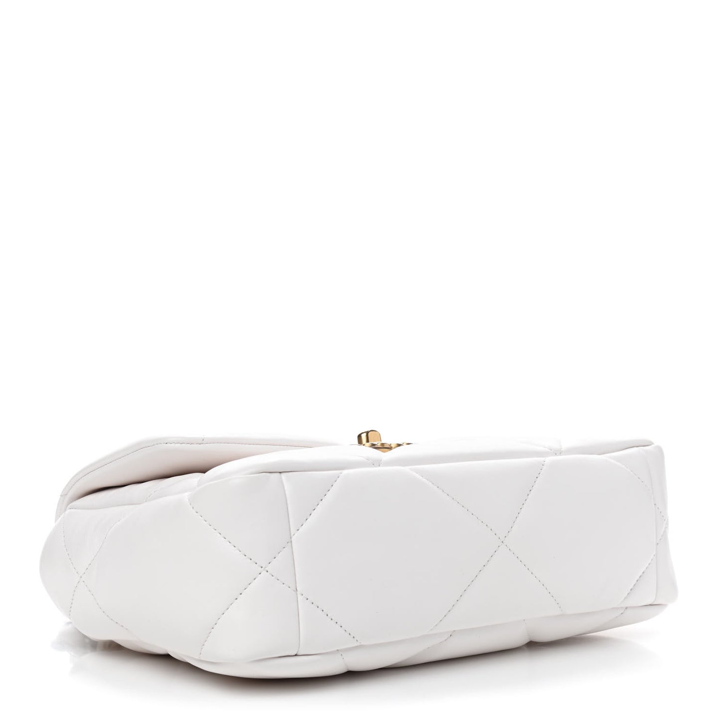 Lambskin Quilted Medium Chanel 19 Flap White