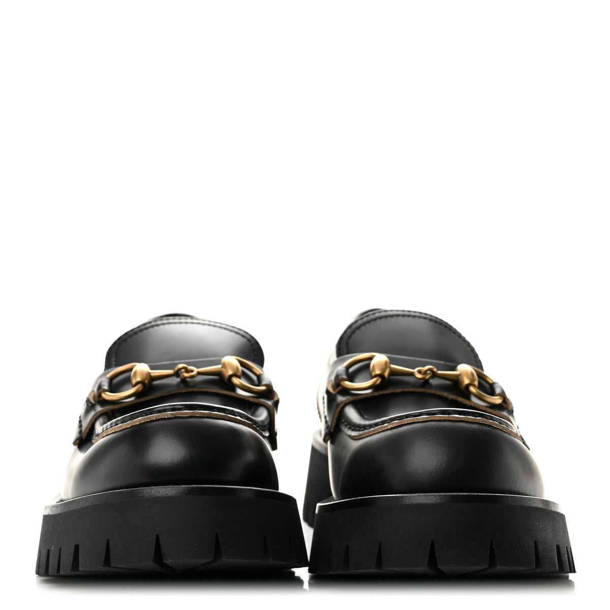 Cordovan Lux Womens Harald Horsebit 25mm Platform Loafers 35.5 Black
