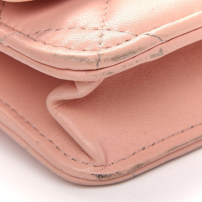 Chanel Lambskin Quilted Wallet on Chain WOC Pink 12 of 12