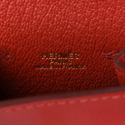 Hermes Tadelakt Chevre Mysore Kelly Quelle Idole Bag Charm Rose Sakura Sanguine Nata Sesame 4 of 5