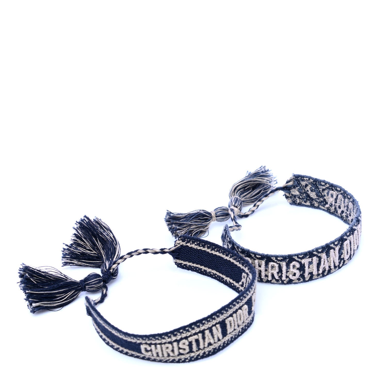 Christian Dior Woven Cotton J'Adior Friendship Bracelet Set Navy 2 of 5