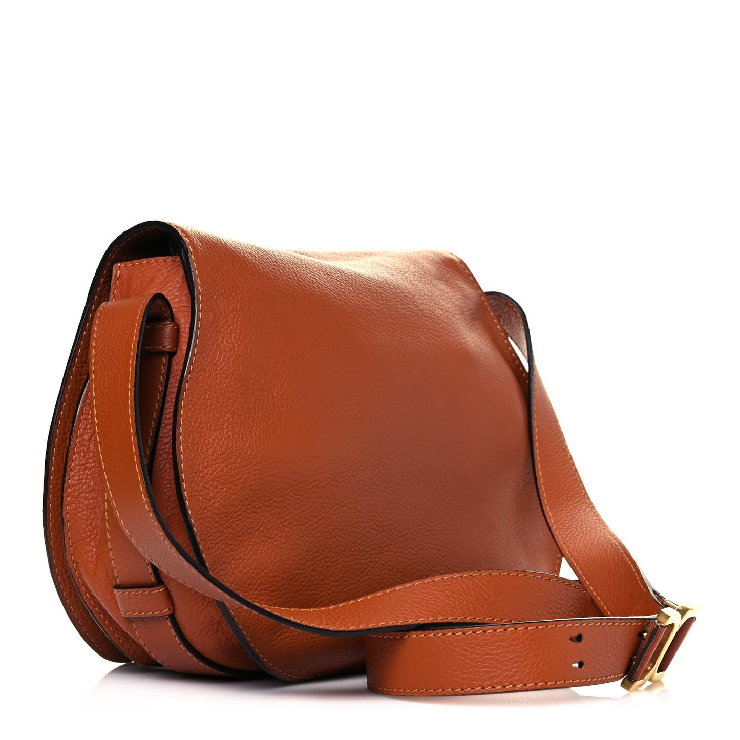 Calfskin Medium Marcie Round Crossbody Bag Tan