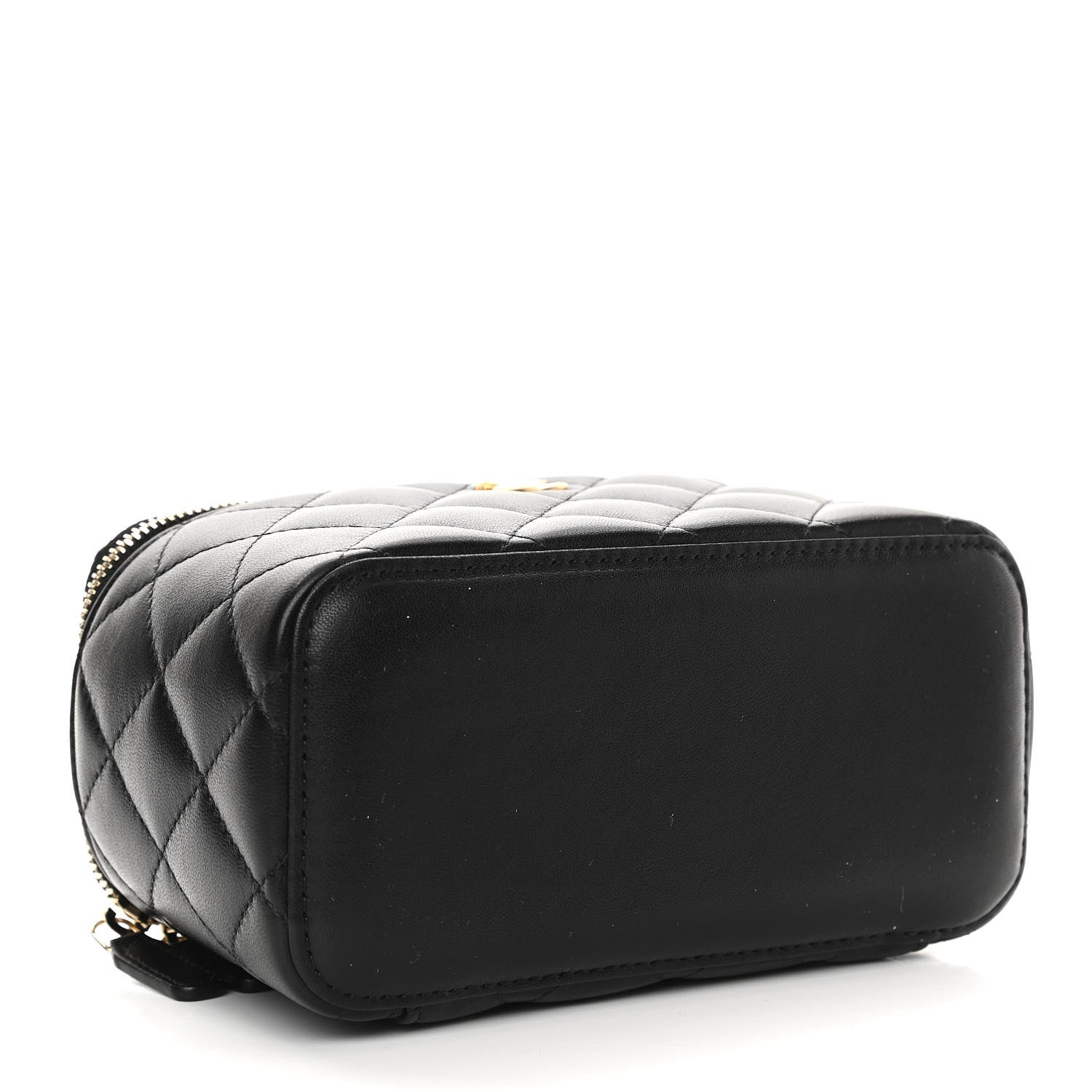 Chanel Lambskin Quilted Pearl Crush Small Vanity Case With Chain Black 4 of 11