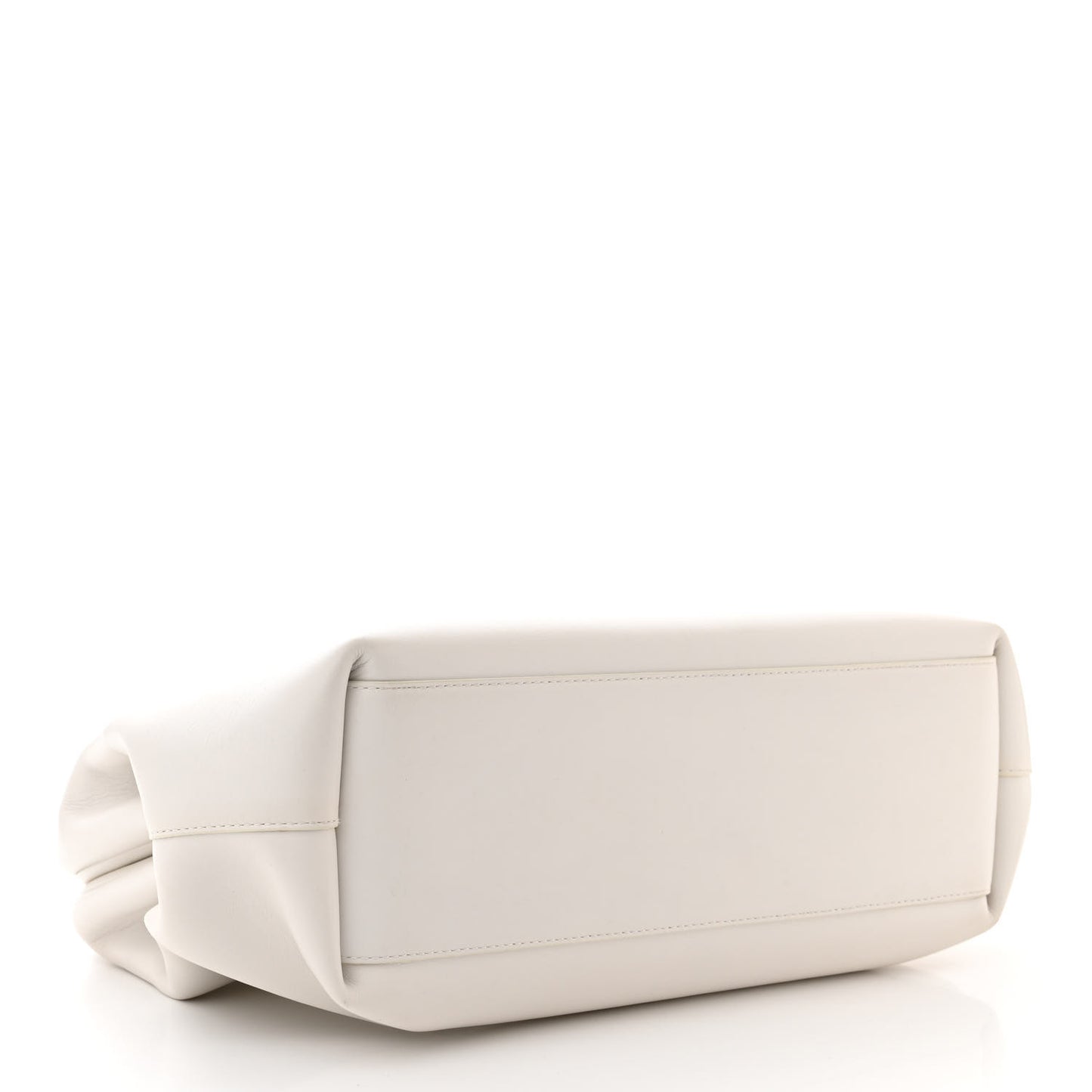 Calfskin Large The Point Triangle Bag Chalk