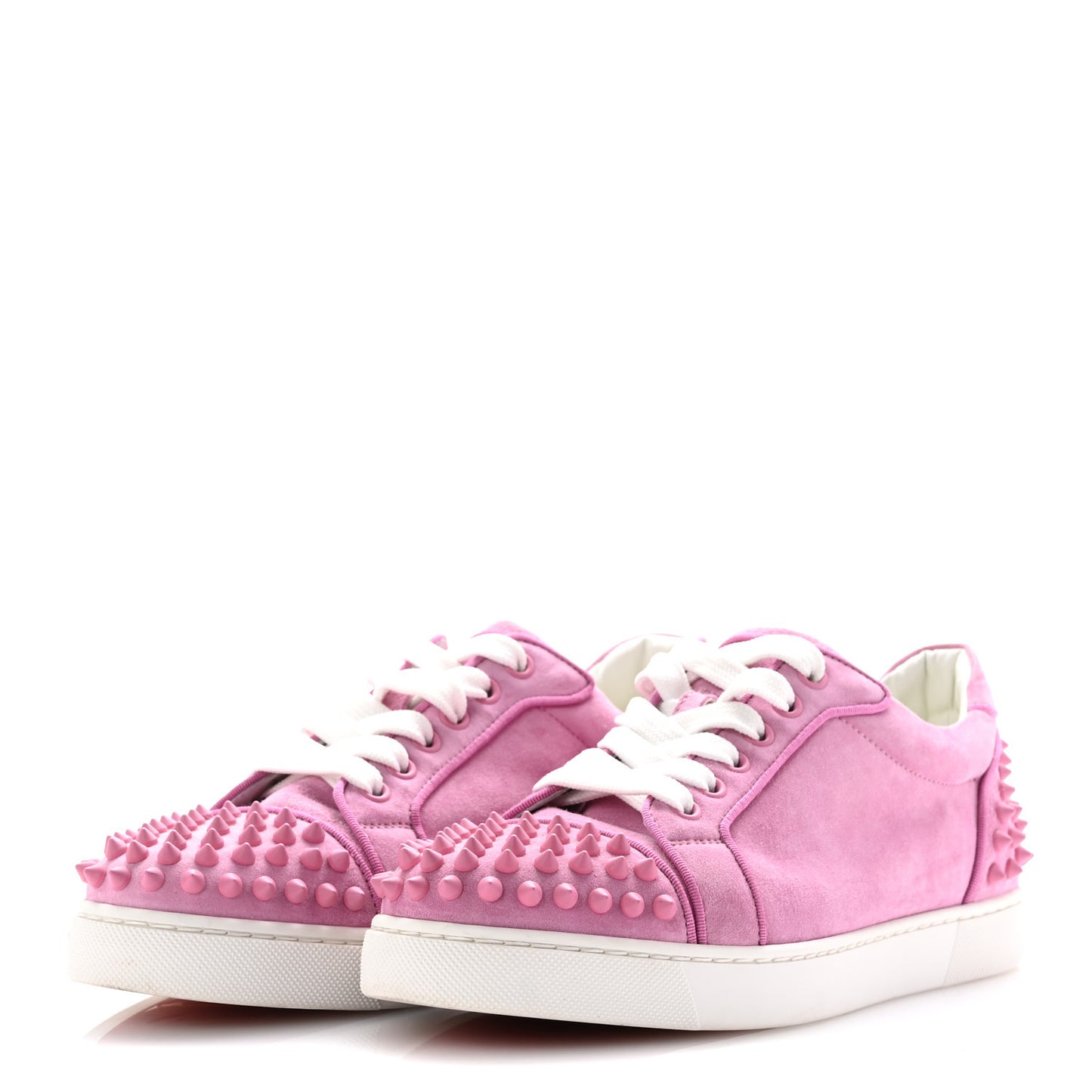 Veau Velours Calfskin Spikes Womens Vieira Flat Sneakers 38.5 Gummy