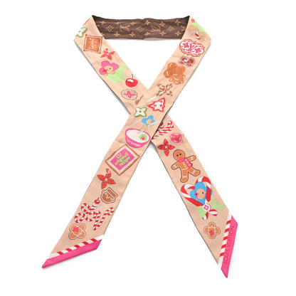 Louis Vuitton Silk Monogram 2024 Christmas Animation Vivienne BB Bandeau Brown 1 of 4