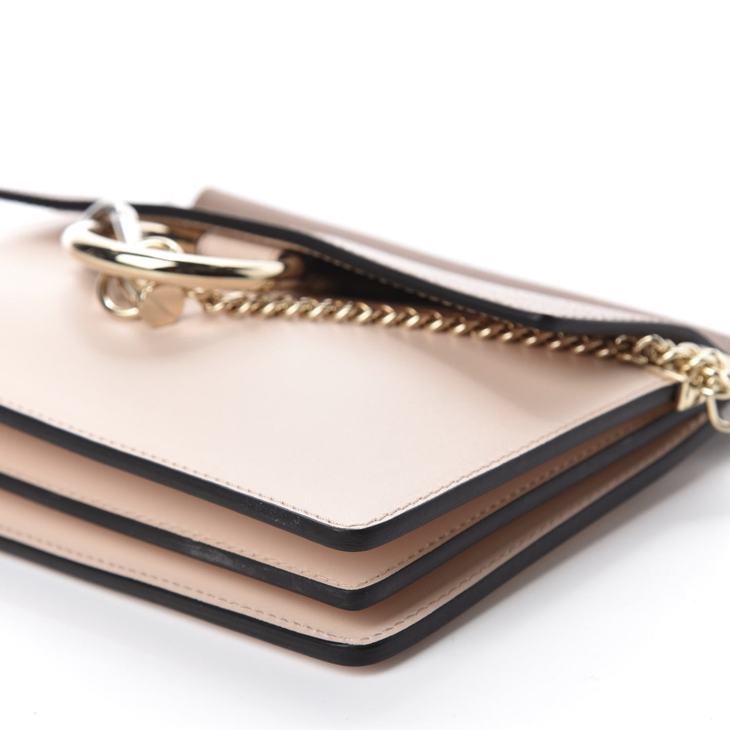 Goatskin Smooth Calfskin Mini Faye Chain Shoulder Bag Pink