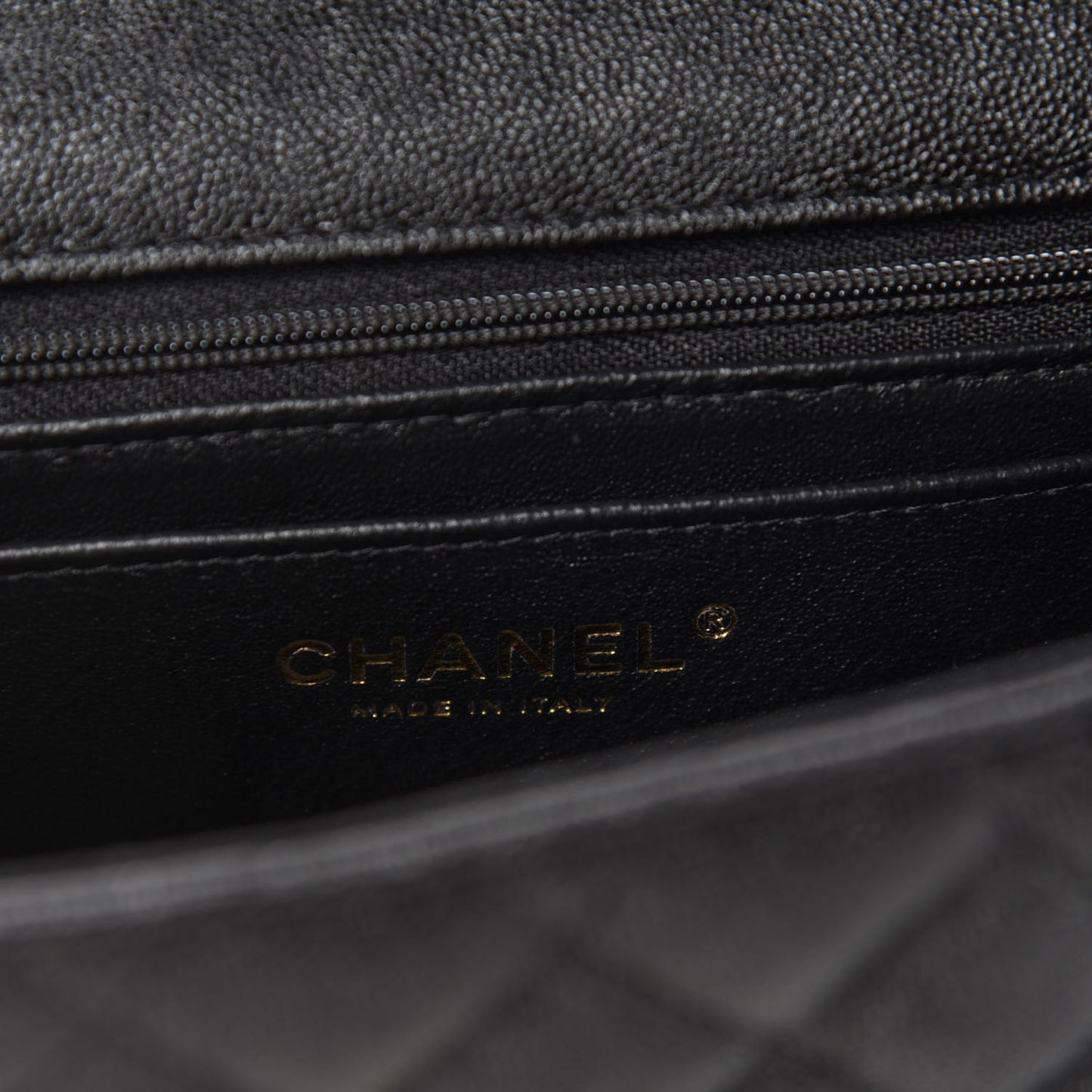 Caviar Quilted Mini Top Handle Rectangular Flap Black