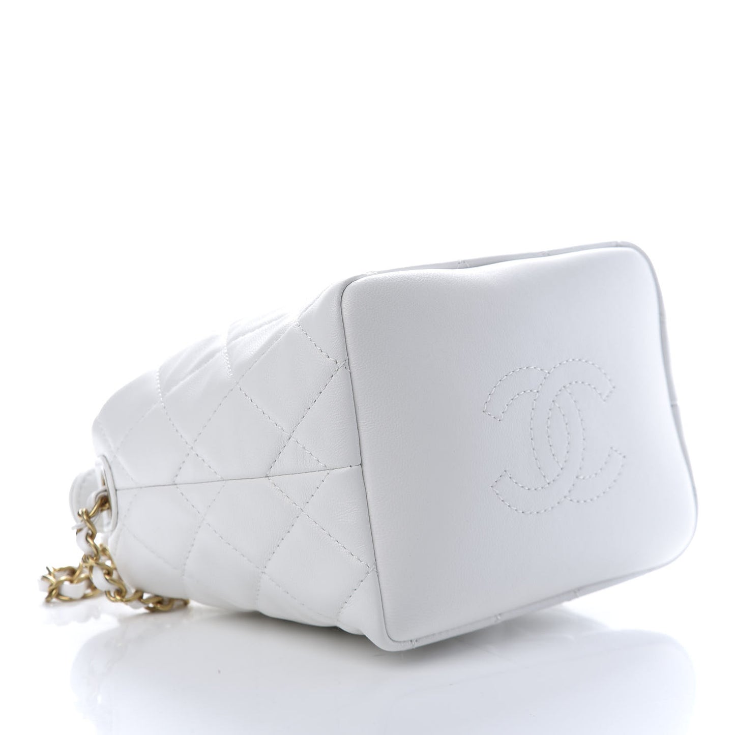 Lambskin Quilted Small Hobo White