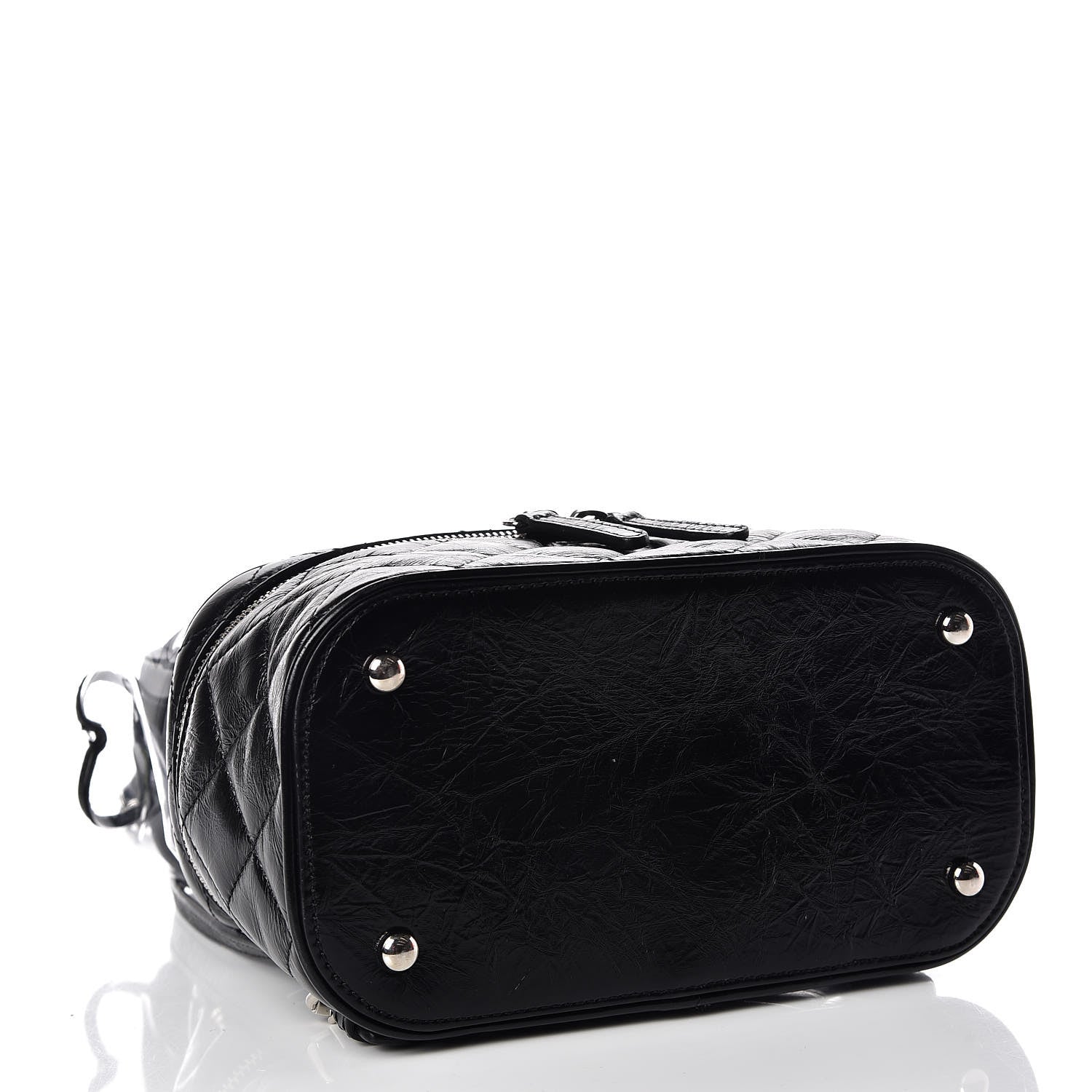 Chanel Crumpled Calfskin PVC Quilted Backpack Black 4 of 10