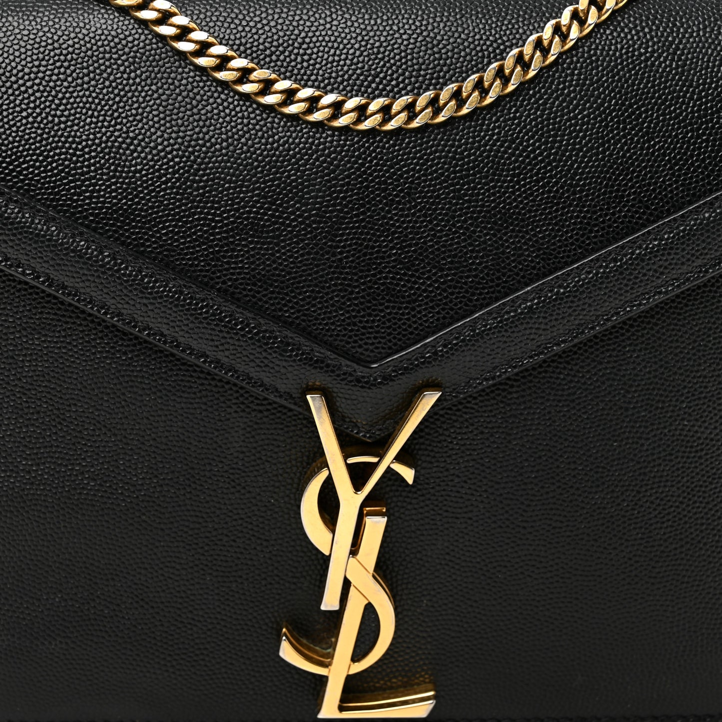 Grain De Poudre Monogram Cassandra Clasp Bag Black