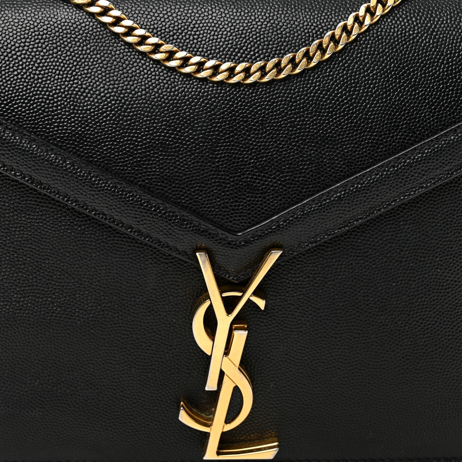 Saint Laurent Grain De Poudre Monogram Cassandra Clasp Bag Black 7 of 10