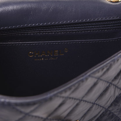 Chanel Aged Calfskin Quilted 2.55 Reissue Mini Flap Navy 7 of 9
