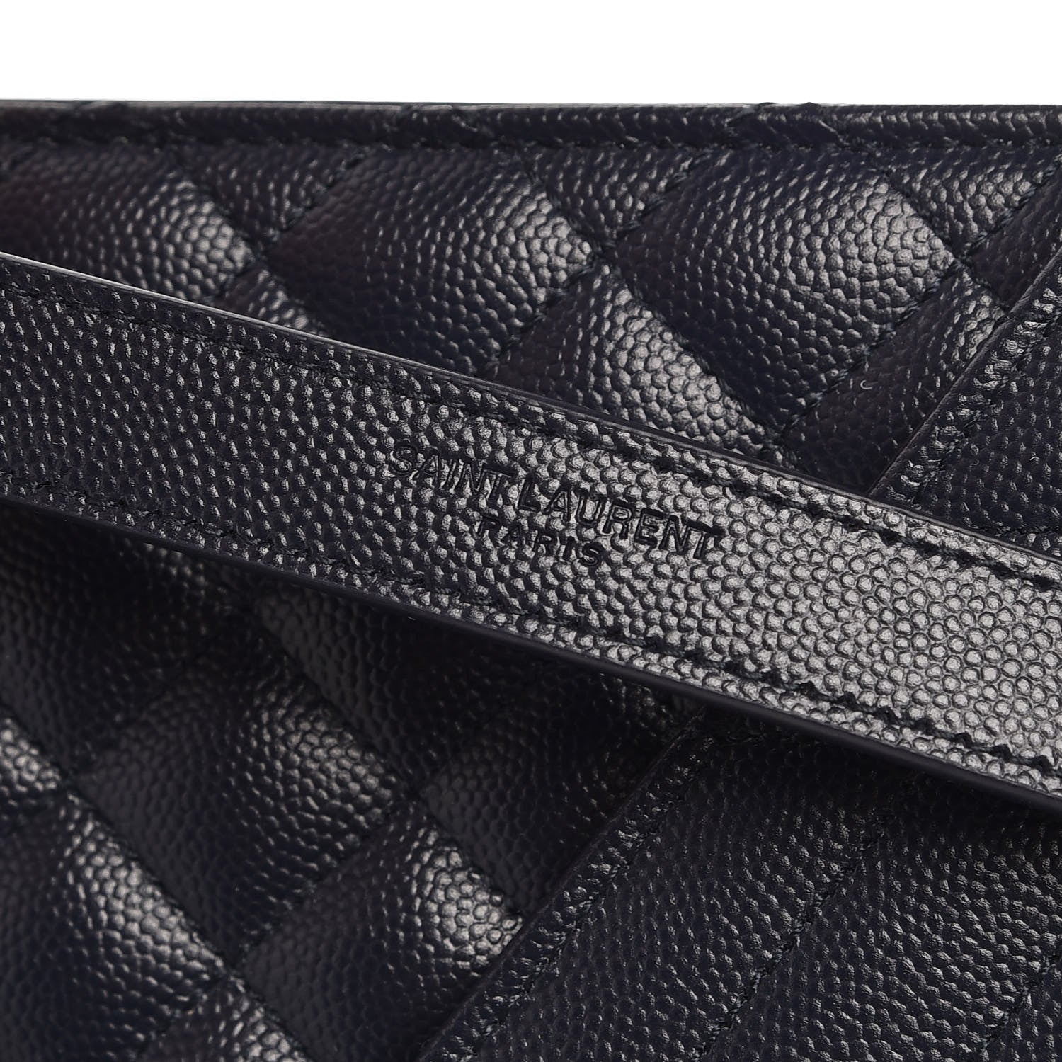 Saint Laurent Grain De Poudre Mixed Matelasse Large Triquilt Monogram Satchel Deep Marine 6 of 8