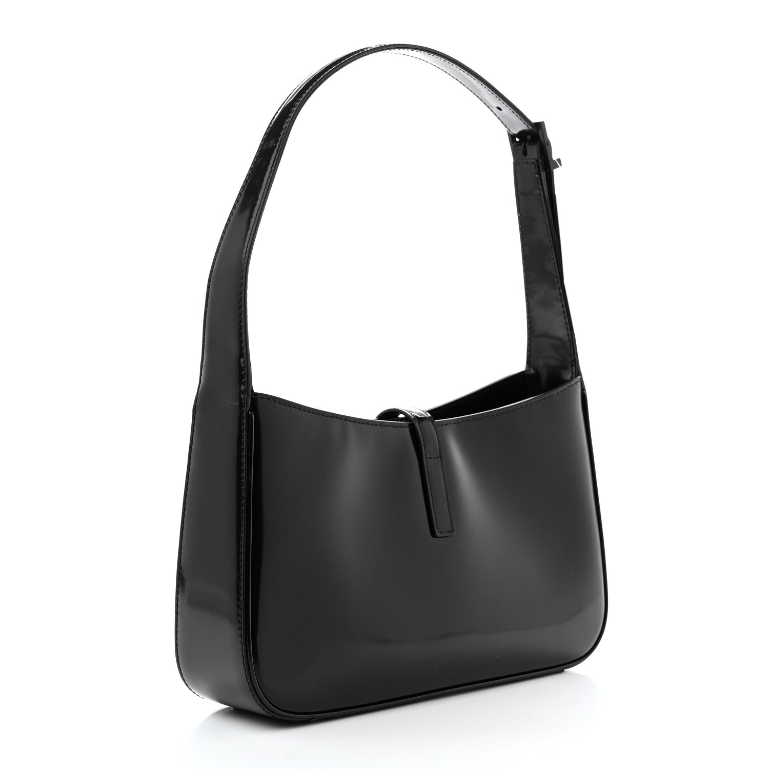 Saint Laurent Patent Le 5 A 7 Monochrome Hobo Black 3 of 12