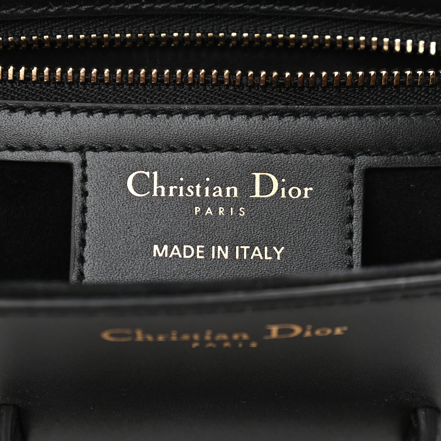 Christian Dior Calfskin D Fence Saddle Bag Black 7 of 8