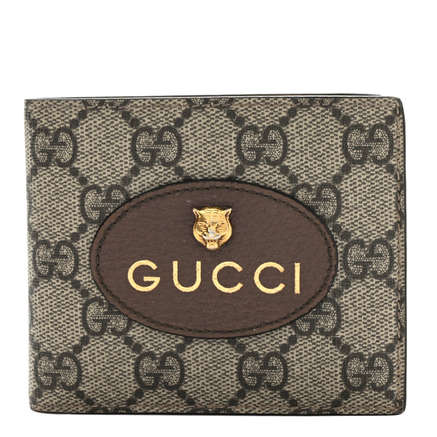 Gucci GG Supreme Monogram Neo Vintage Bi-Fold Wallet Beige Crop New Acero 1 of 7