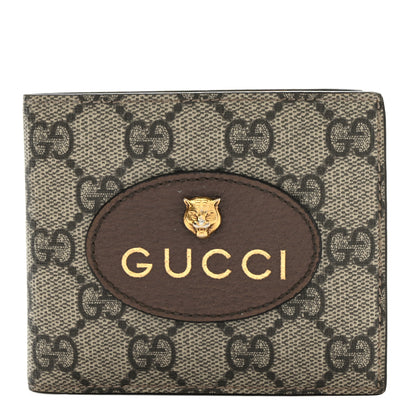 Gucci GG Supreme Monogram Neo Vintage Bi-Fold Wallet Beige Crop New Acero 1 of 7