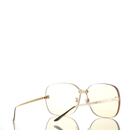 Gucci Rimless Sunglasses GG0352S Gold Yellow 3 of 5
