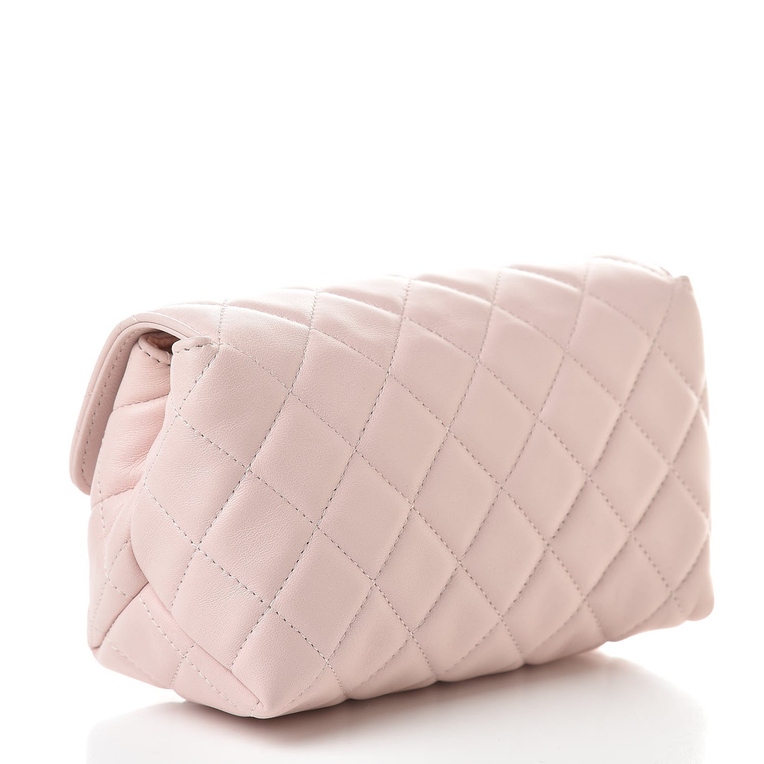 Chanel Lambskin Quilted Flap Cosmetic Case Rose Clair 3 of 11