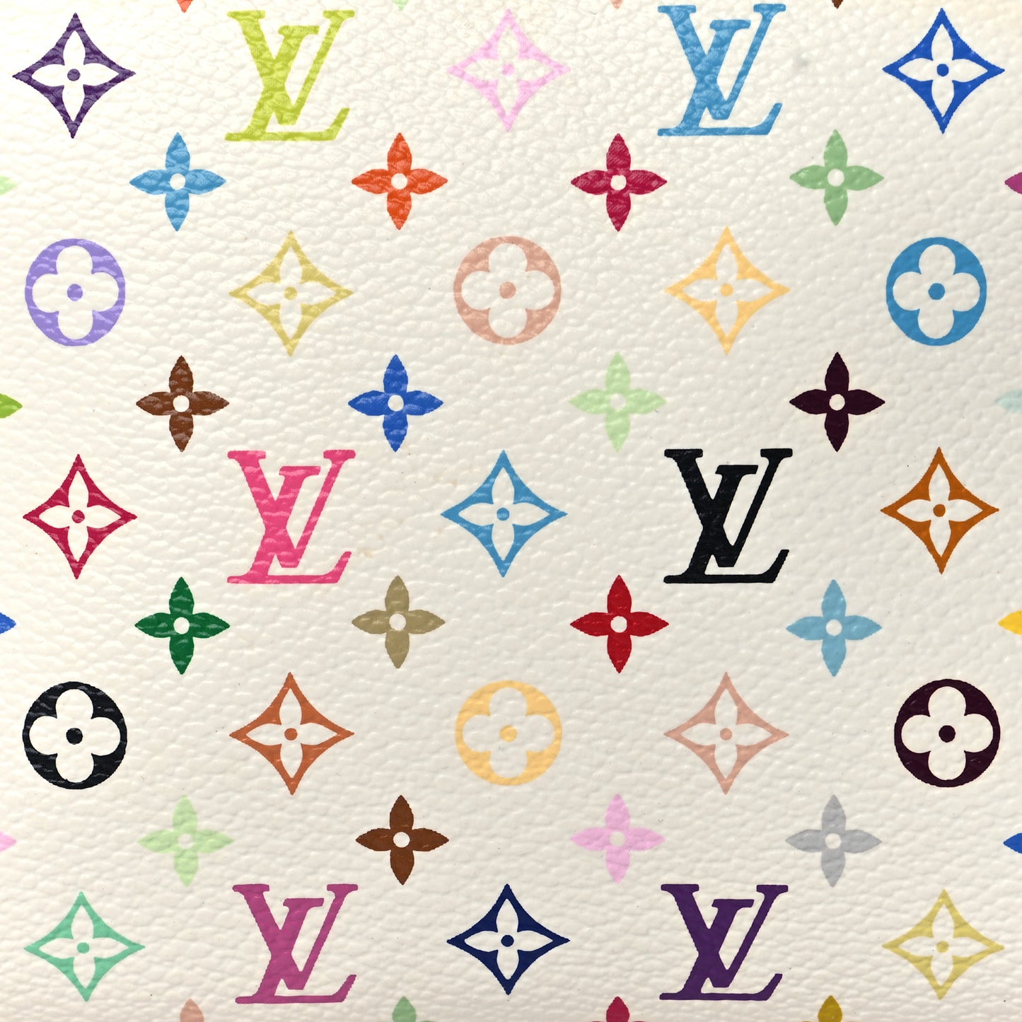 Monogram Multicolor Cosmetic Pouch White Litchi