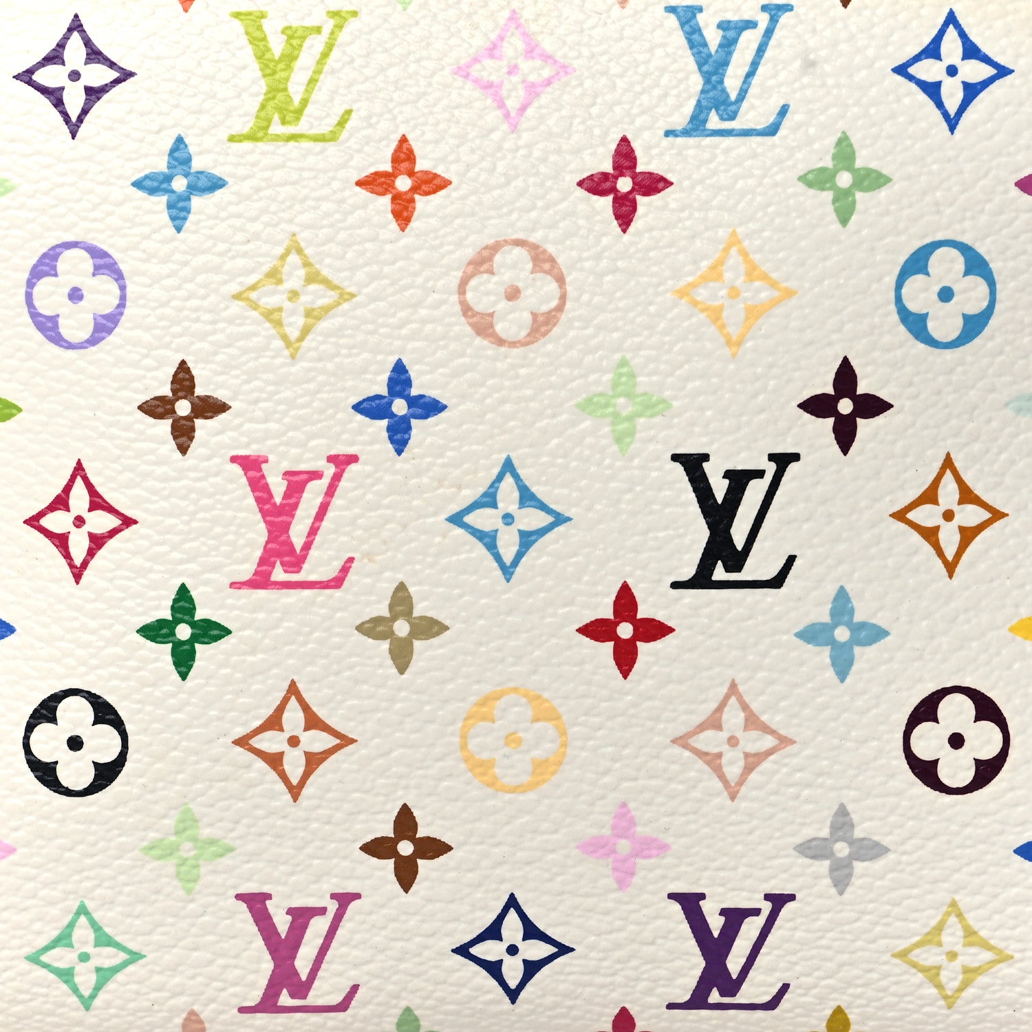 Louis Vuitton Monogram Multicolor Cosmetic Pouch White Litchi 7 of 9