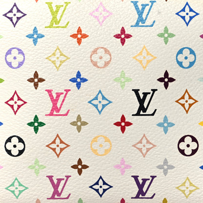 Louis Vuitton Monogram Multicolor Cosmetic Pouch White Litchi 7 of 9
